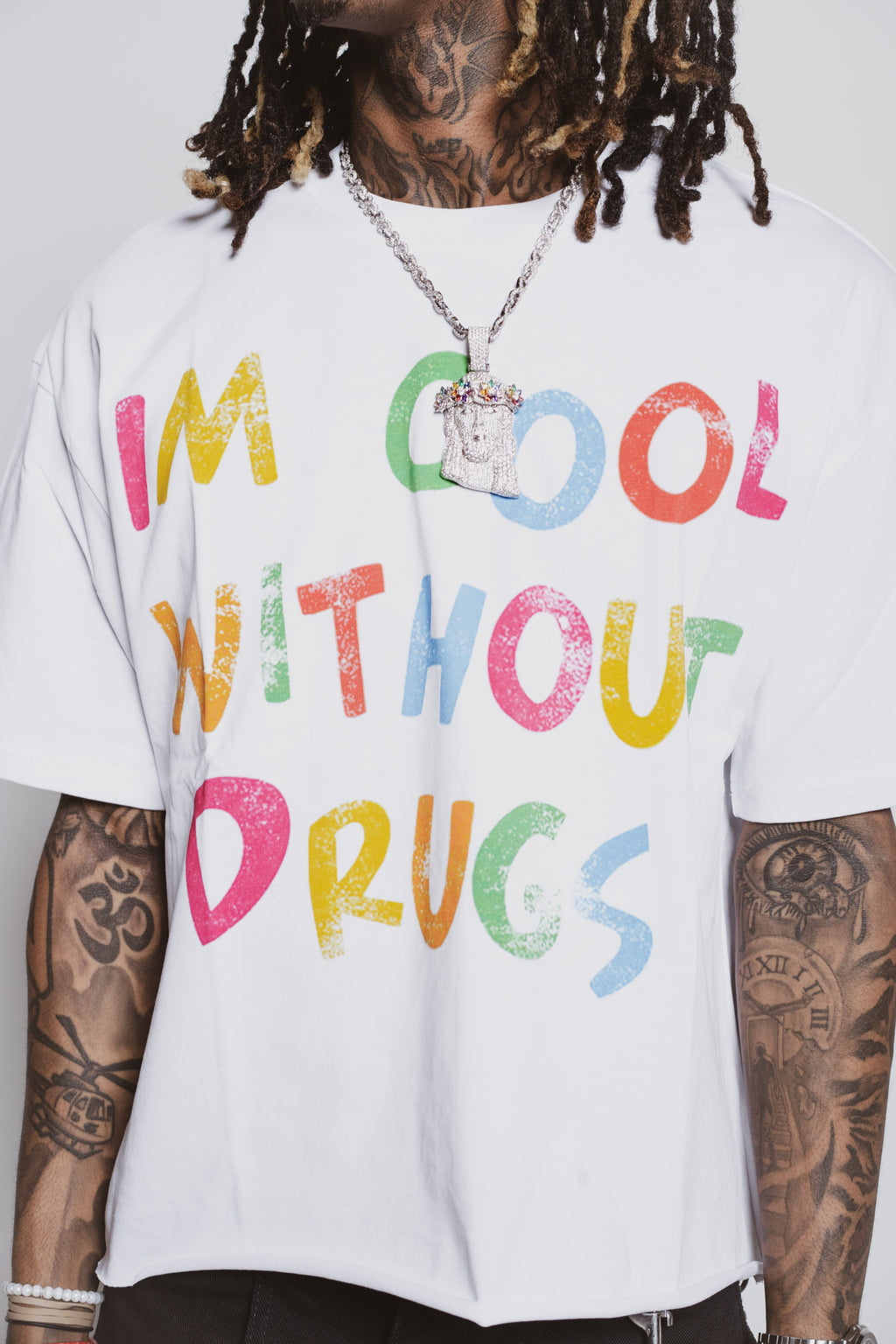 Cool Without Drugs White Tee