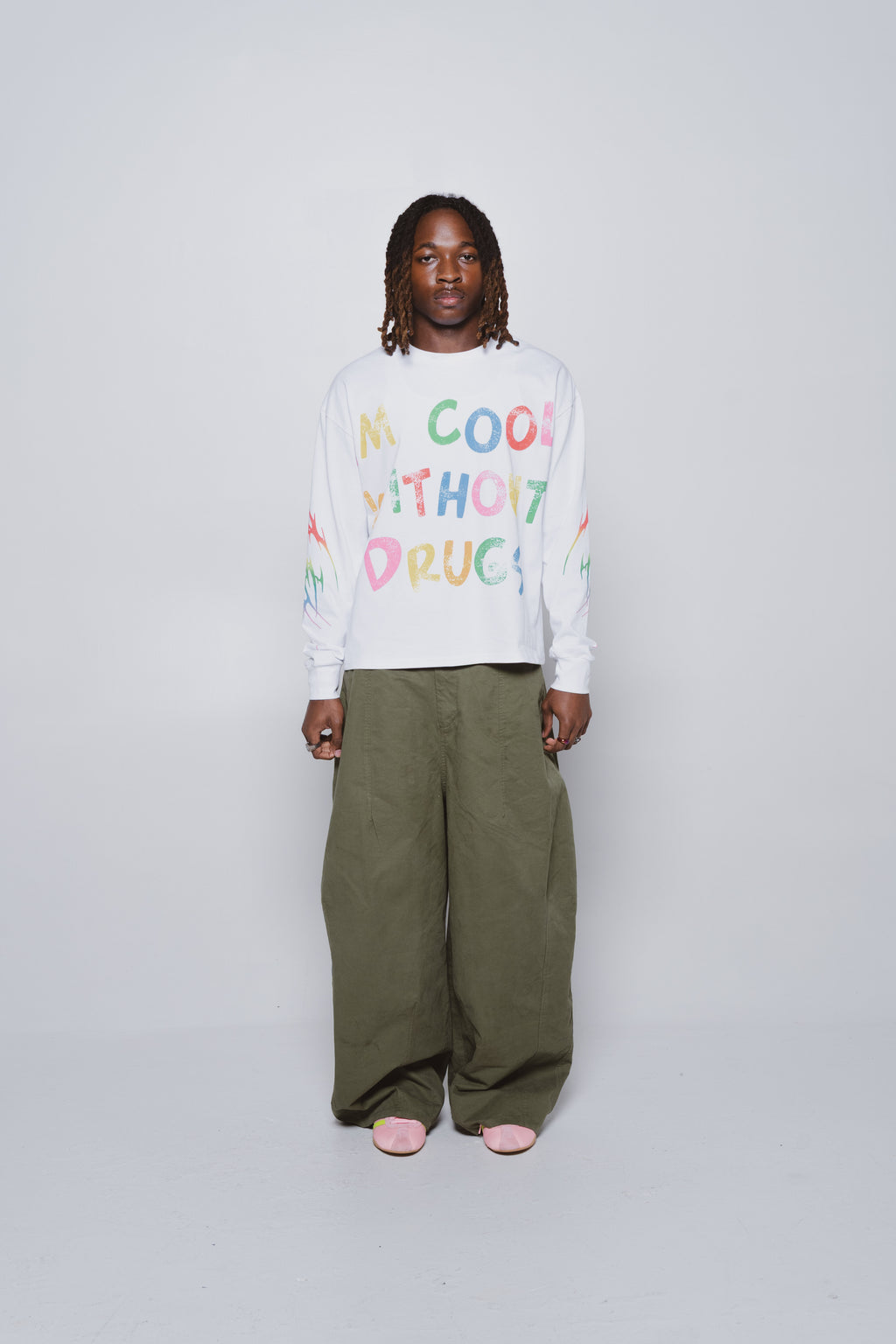 Cool Without Drugs White Long Sleeve