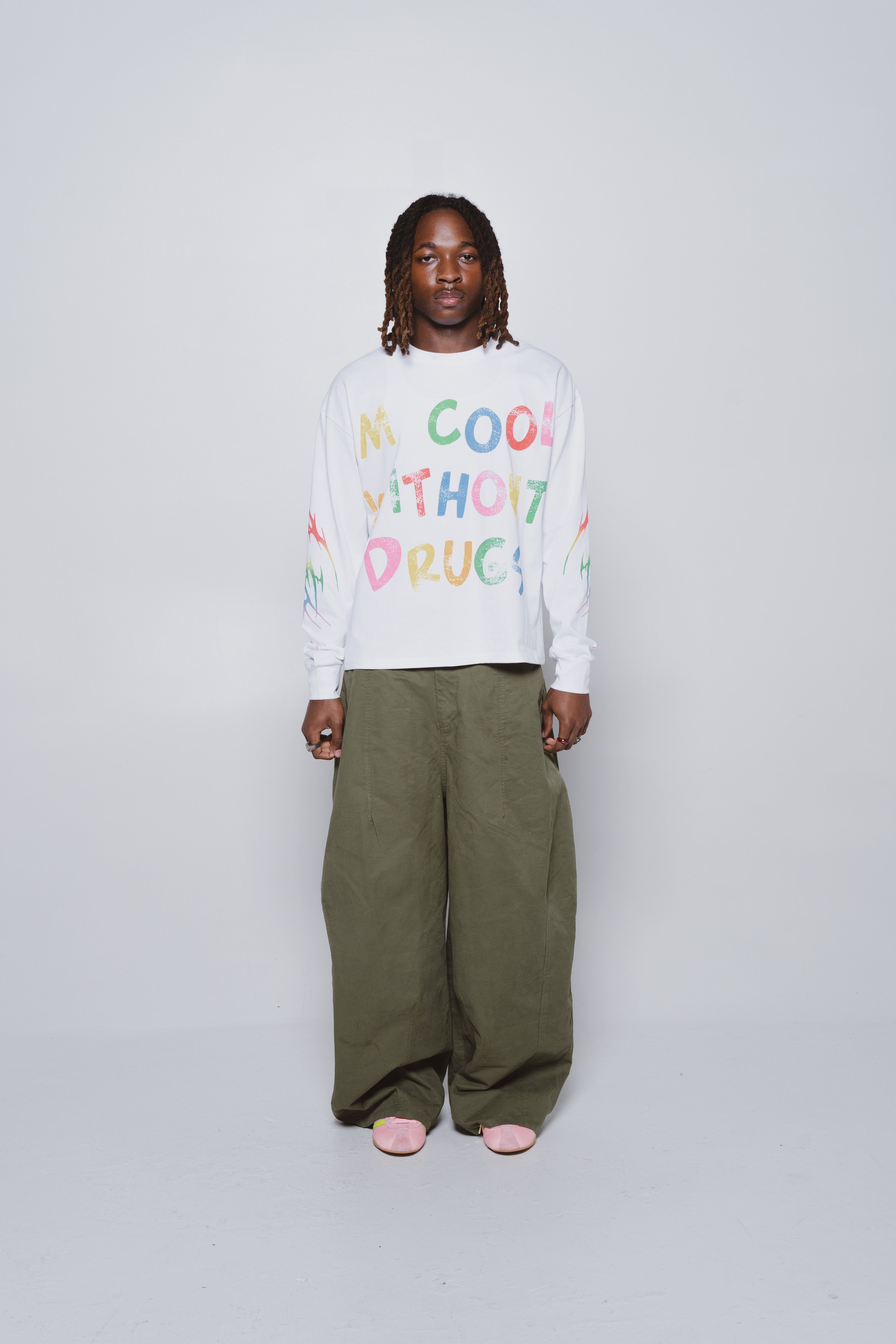 Cool Without Drugs White Long Sleeve