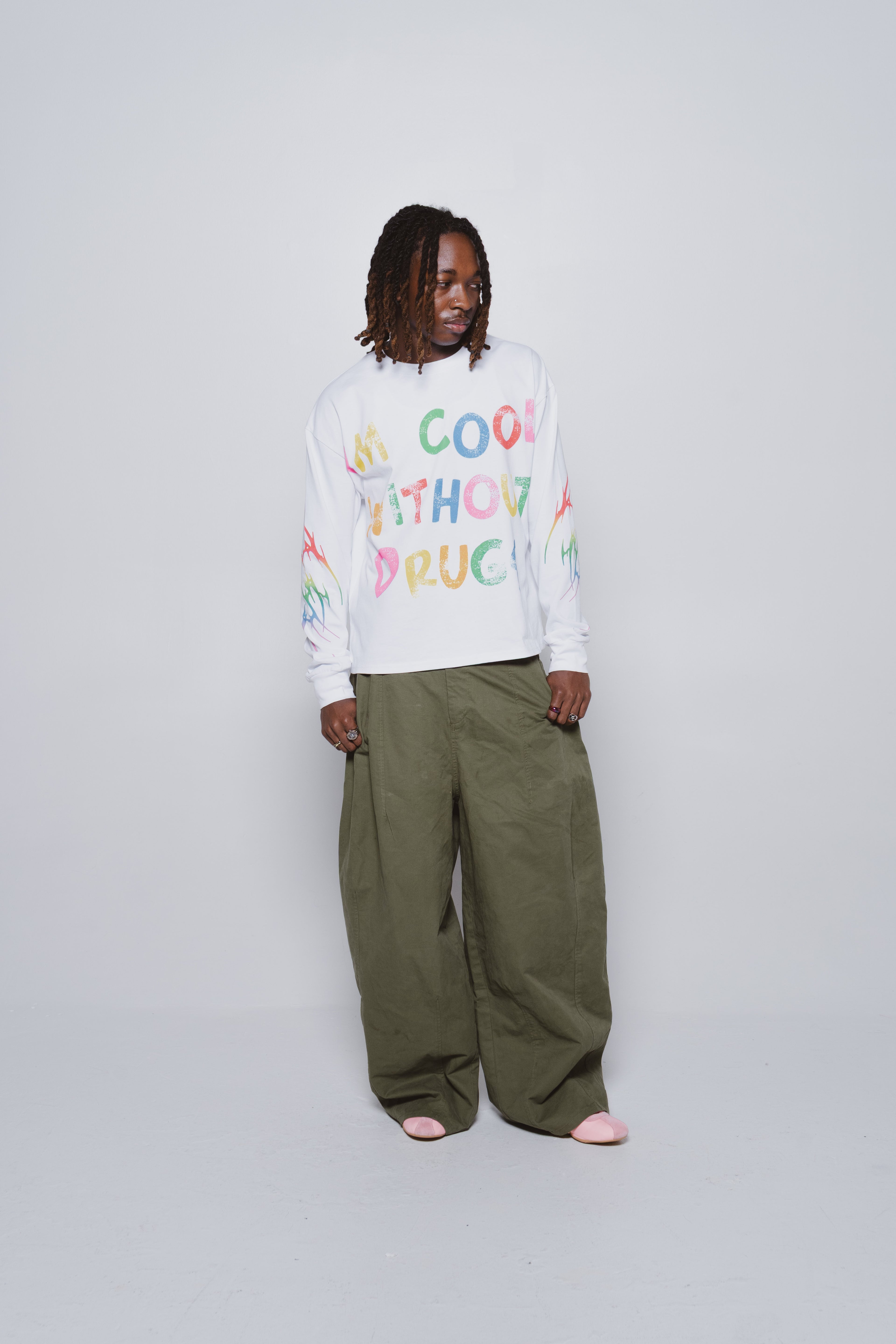 Cool Without Drugs White Long Sleeve