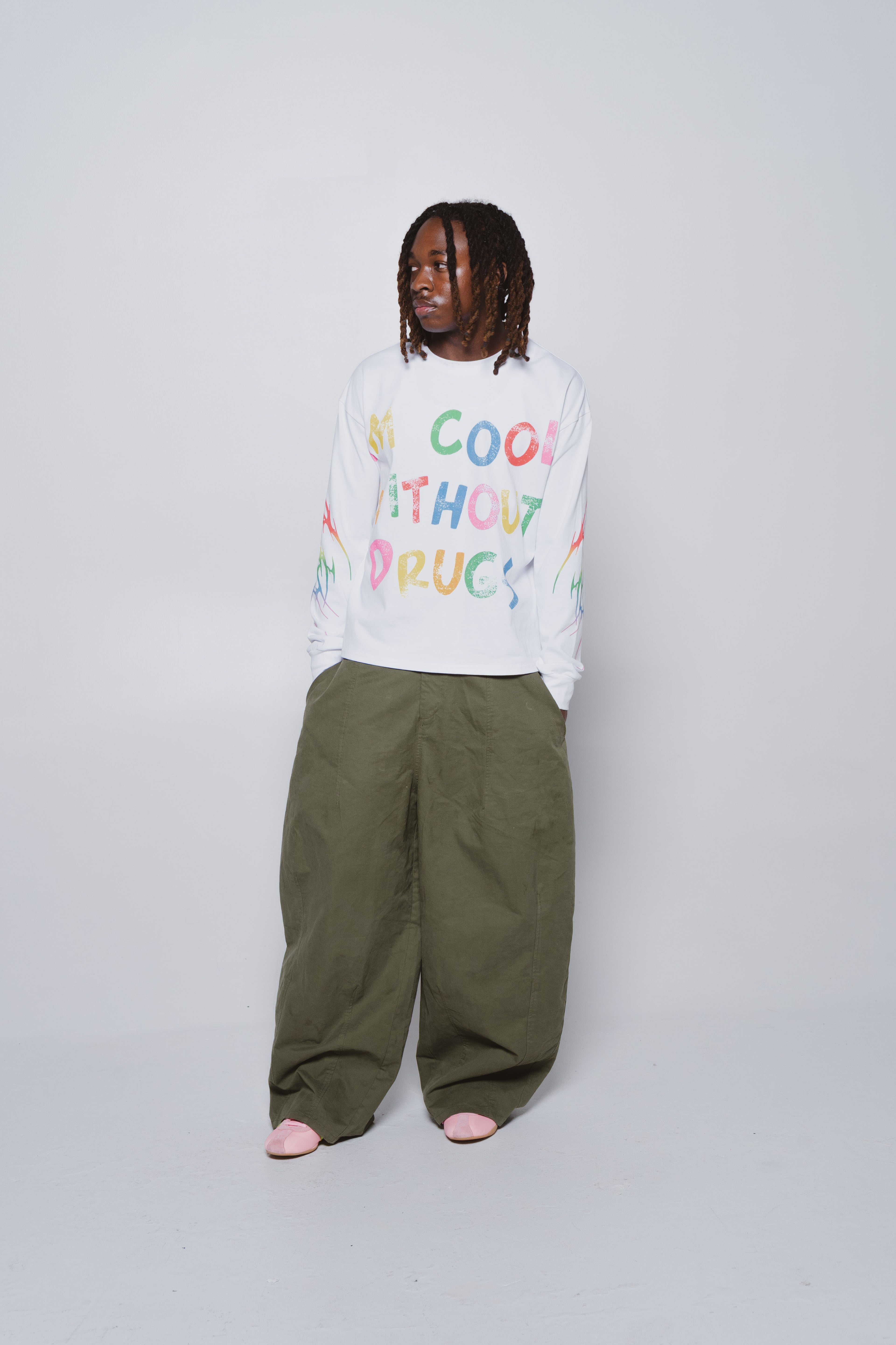 Cool Without Drugs White Long Sleeve
