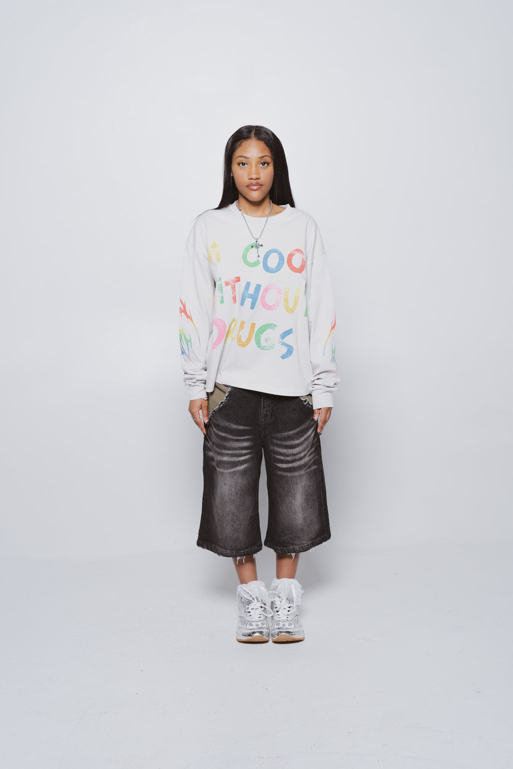 Cool Without Drugs Grey Long Sleeve