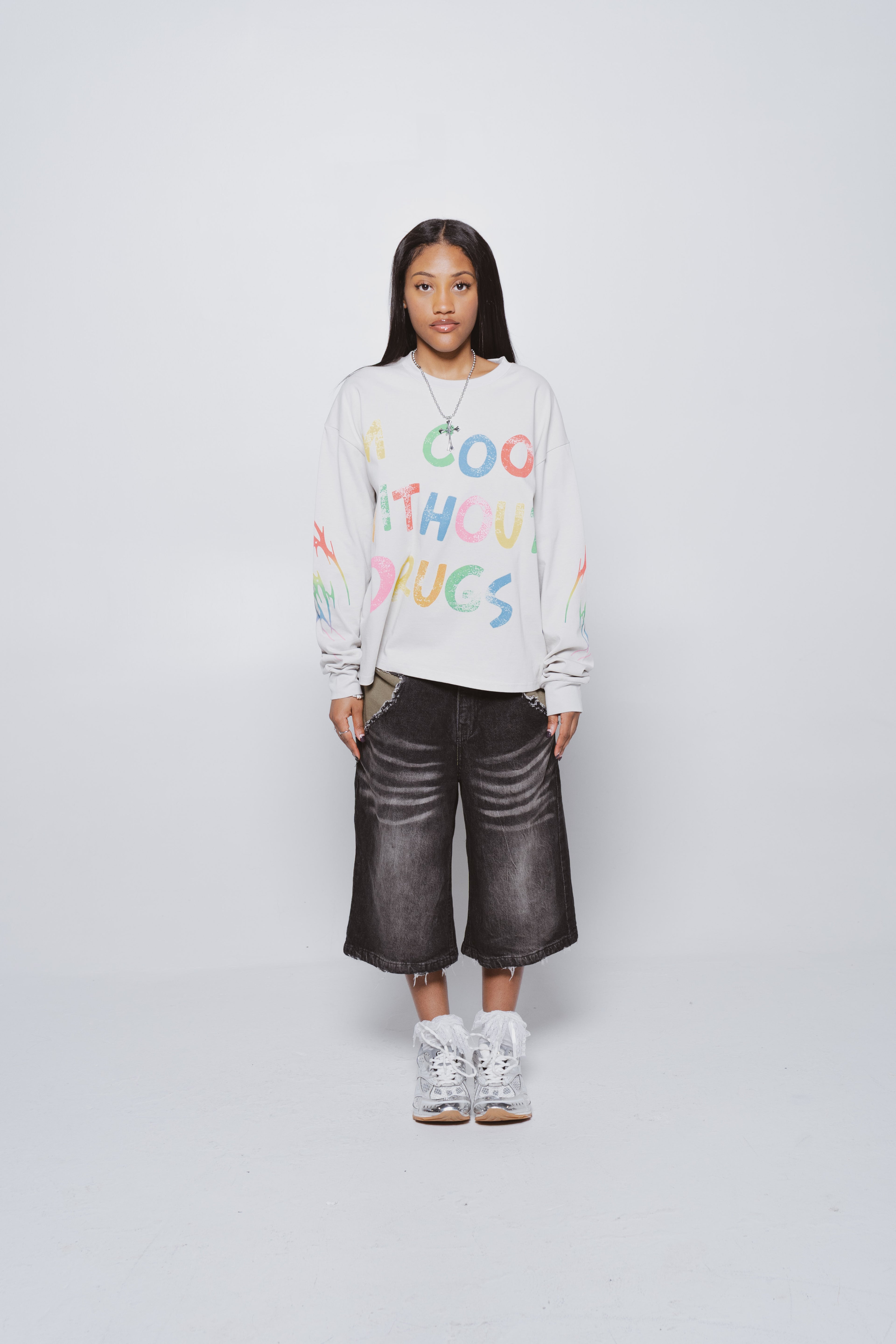 Cool Without Drugs Grey Long Sleeve