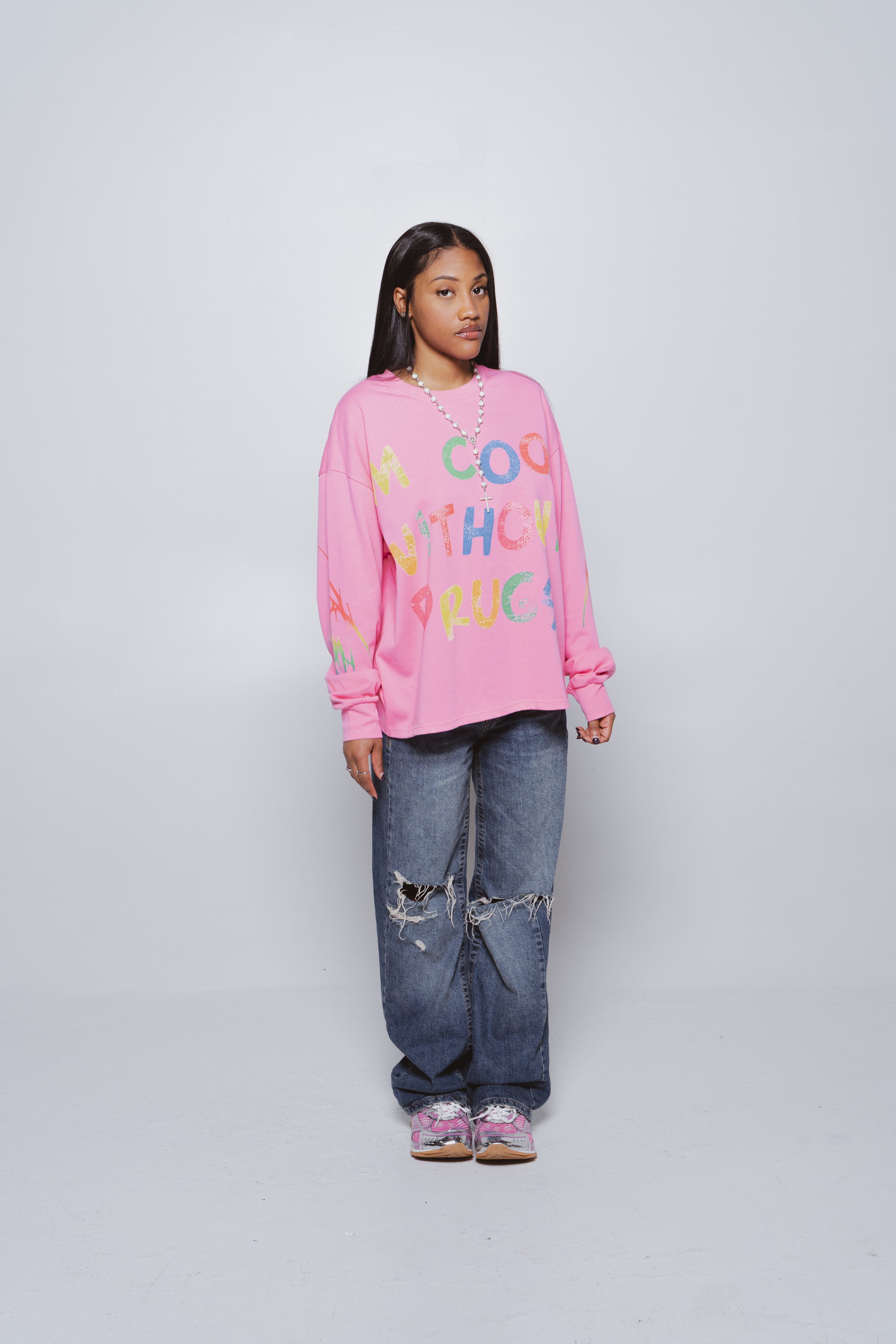 Cool Without Drugs Pink Long Sleeve