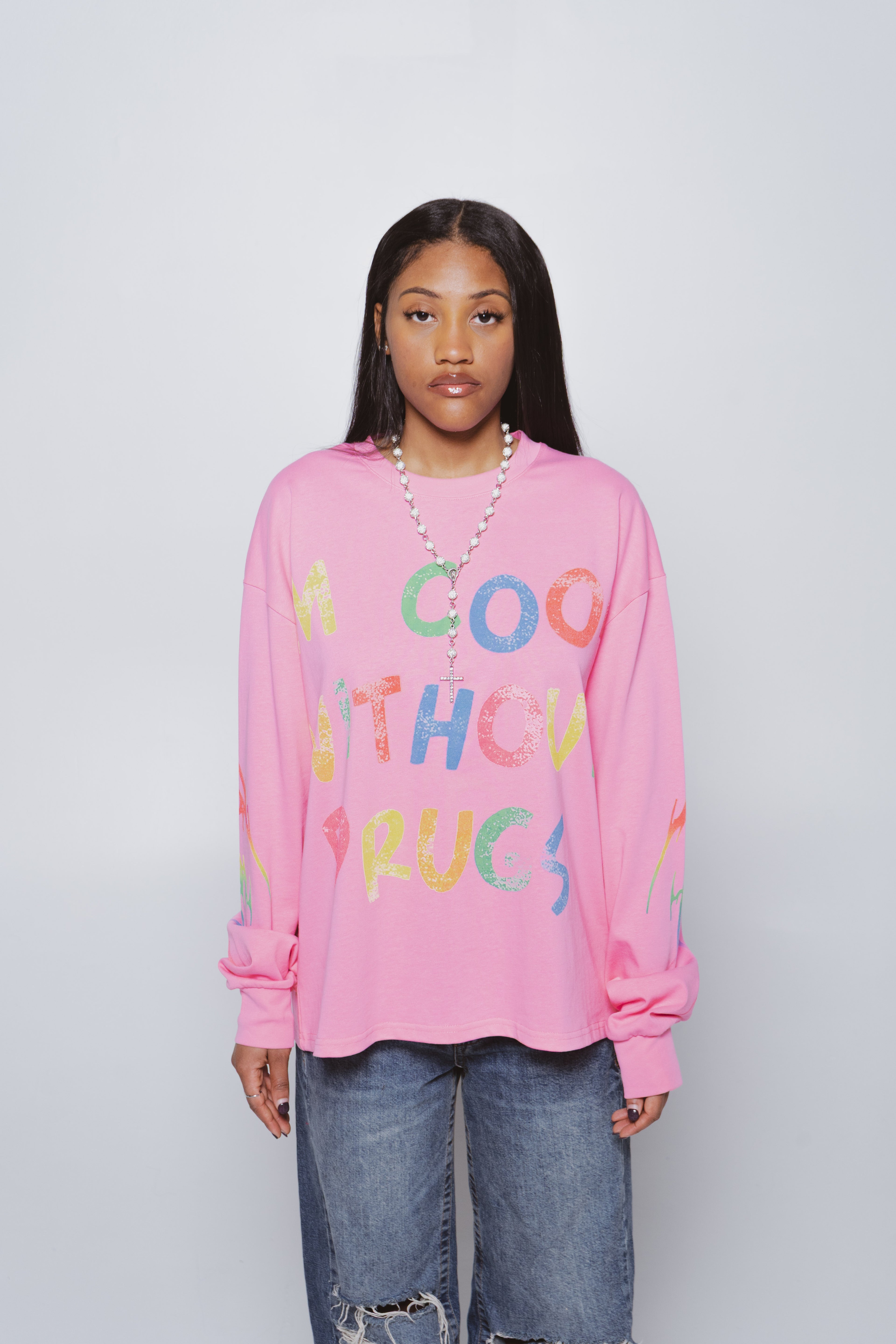 Cool Without Drugs Pink Long Sleeve